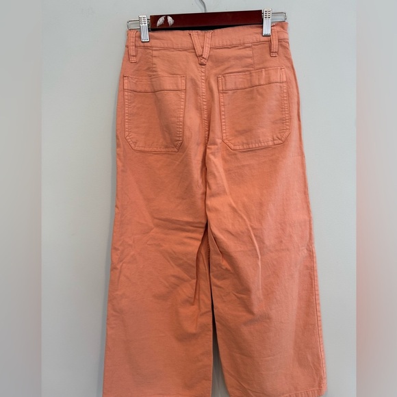 J Crew Point Sur Washed Wide Leg Crop Pants in Peach Size 25 - Picture 3 of 8